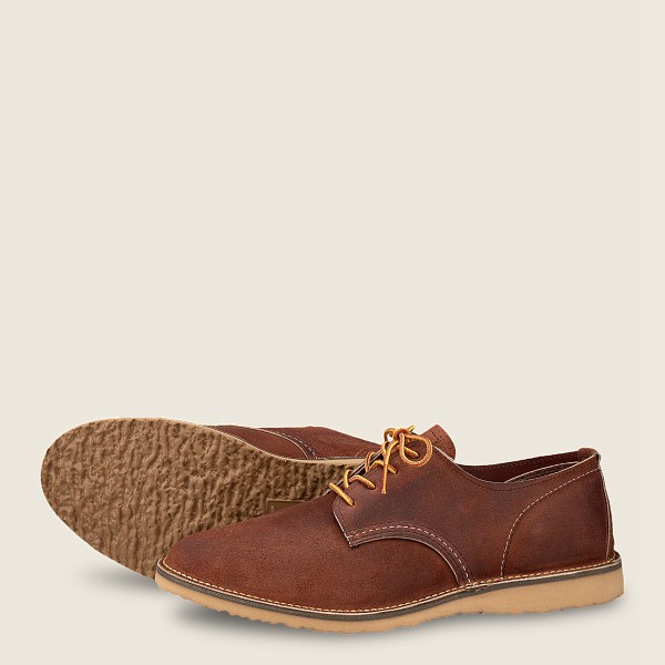 Red Wing Mens Weekender - Muleskinner Leather - Oxford Brown - 4693UCZSB